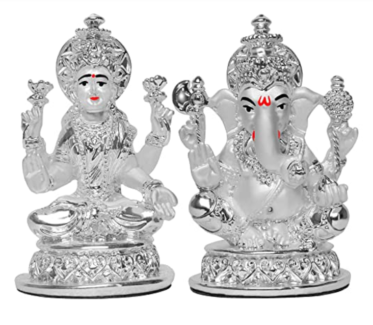 Bless Your Spaces with a Silver Lakshmi Ganesh Idol from Pujashoppe