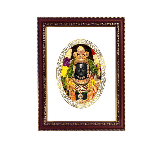 Diviniti 24K Gold Plated Ram Lalla Photo Frame For Home Decor, Wall Hanging, Table Top, Puja Room & Gift (32.5 CM X 25.5 CM)