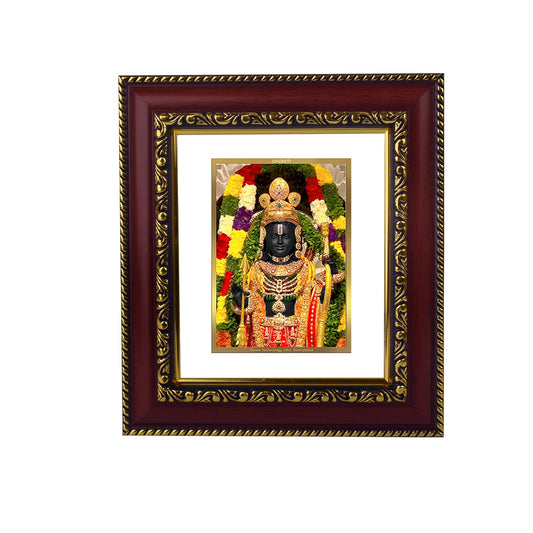 Diviniti 24K Gold Plated Ram Lalla Photo Frame For Home Decor, Table Top, Wall Decor, Puja Room & Gift (13 CM X 15 CM)