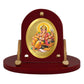 Diviniti 24K Gold Plated Ganesh Ji Frame for Car Dashboard, Home Decor, Table & Office (8 CM x 9 CM)