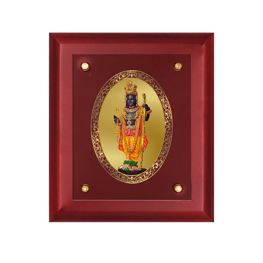 Diviniti 24K Gold Plated Ram Lalla Photo Frame For Home Decor, Wall Decor, Table, Puja Room & Gift (20 CM X 25 CM)