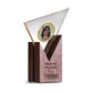 Customized Wooden Base Acrylic Trophy with Matter & Photo Printed For Corporate Gifting