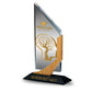 Customized Wooden Base Acrylic Trophy with Matter Printed For Corporate Gifting