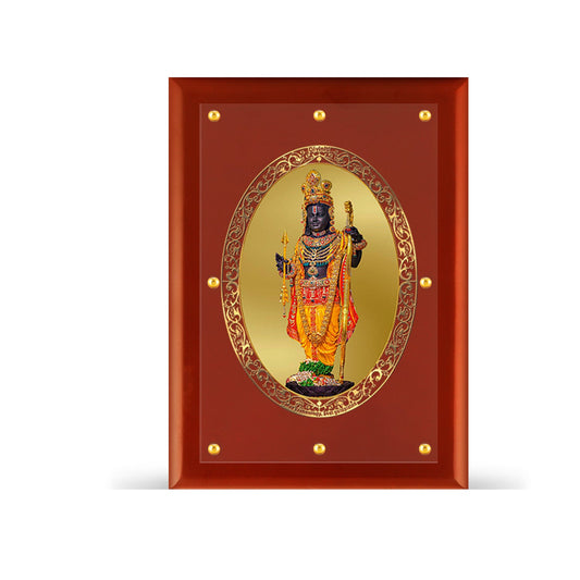 Diviniti 24K Gold Plated Ram Lalla Photo Frame For Home Decor, Wall Hanging Decor, Puja Room & Gift (56 CM X 71 CM)