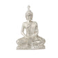 Diviniti 999 Silver Plated Buddha Idol for Home Decor Showpiece (19 X 13 CM)