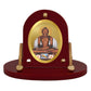 Diviniti 24K Gold Plated Mahavira Frame for Car Dashboard, Home Decor, Table & Office (8 CM x 9 CM)