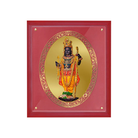 Diviniti 24K Gold Plated Ram Lalla Photo Frame for Home Decor, Wall Hanging Decor, Puja Room & Gift (36.5 CM X 30.5 CM)