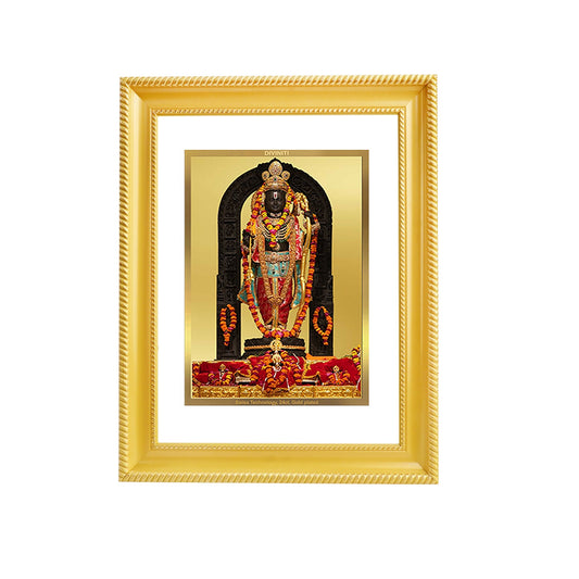 Diviniti 24K Gold Plated Ram Lalla Photo Frame For Home Decor, Wall Hanging Decor, Table, Puja Room & Gift (32.5 CM X 25.5 CM)