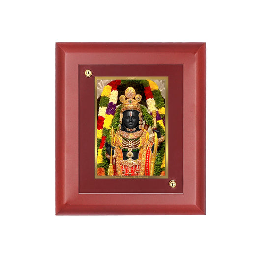 Diviniti 24K Gold Plated Ram Lalla Photo Frame For Home Decor, Wall Hanging, Table Top, Puja Room & Gift (16 CM X 20 CM)