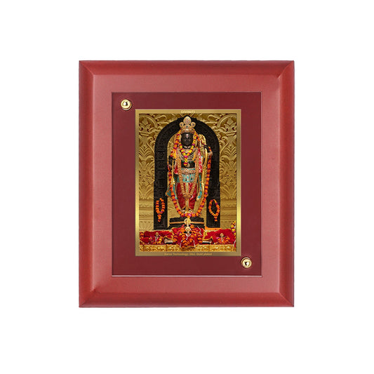 Diviniti 24K Gold Plated Ram Lalla Photo Frame For Home Decor, Wall Hanging Decor, Table, Puja Room & Gift (16 CM X 20 CM)