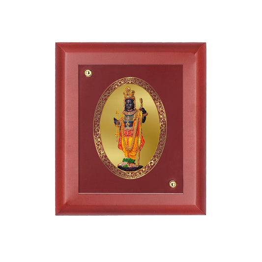 Diviniti 24K Gold Plated Ram Lalla Photo Frame For Home Decor, Wall Hanging Decor, Table, Puja Room & Gift (16 CM X 20 CM)