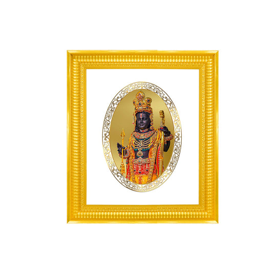 Diviniti 24K Gold Plated Ram Lalla Photo Frame For Home Decor Showpiece, Wall Hanging Decor, Puja & Gift (44.4 CM X 37 CM)