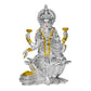 Diviniti 999 Silver Plated Lakshmi Mata Idol for Home Decor Showpiece (17X12CM)