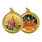 Diviniti 24K Double sided Gold Plated Pendant  Durga & Mata Ka Darbar |18 MM Flip Coin (1 PCS)