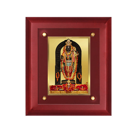 Diviniti 24K Gold Plated Ram Lalla Photo Frame For Home Decor, Wall Decor, Table Top, Puja Room & Gift (20 CM X 25 CM)