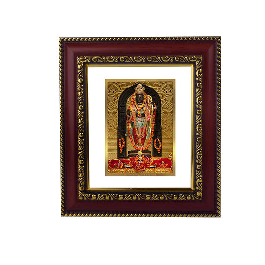 Diviniti 24K Gold Plated Ram Lalla Photo Frame For Home Decor, Table Top, Wall Decor, Puja Room & Gift (13 CM X 15 CM)