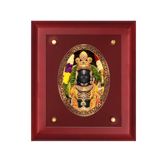 Diviniti 24K Gold Plated Ram Lalla Photo Frame For Home Decor, Wall Decor, Table, Puja Room & Gift (20 CM X 25 CM)