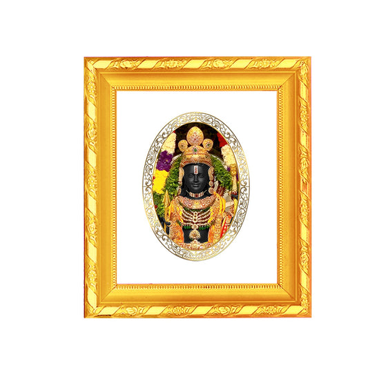 Diviniti 24K Gold Plated Ram Lalla Photo Frame For Home Decor, Wall Hanging, Table Top, Puja Room & Gift (13 X 15 CM)