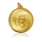 Diviniti 24K Gold Plated Khanda Sahib & Ek Onkar 22MM Double Sided Pendant For Men, Women & Kids