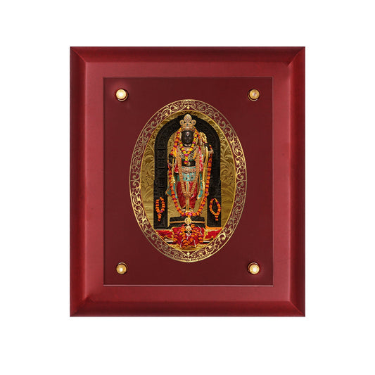 Diviniti 24K Gold Plated Ram Lalla Photo Frame For Home Decor, Wall Decor, Table Top, Puja Room & Gift (20 CM X 25 CM)