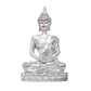 Diviniti 999 Silver Plated Buddha Idol for Home Decor Showpiece (11 X 6.5 CM)