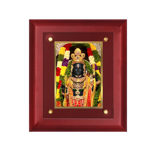 Diviniti 24K Gold Plated Ram Lalla Photo Frame For Home Decor, Wall Hanging Decor, Table, Puja Room & Gift (20 CM X 25 CM)