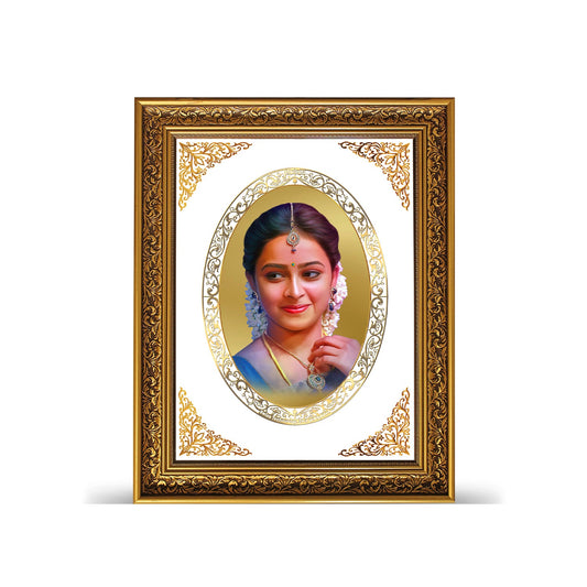 Diviniti Photo Frame With Customized Photo Printed on 24K Gold Plated Foil For Wedding Anniversary Gift