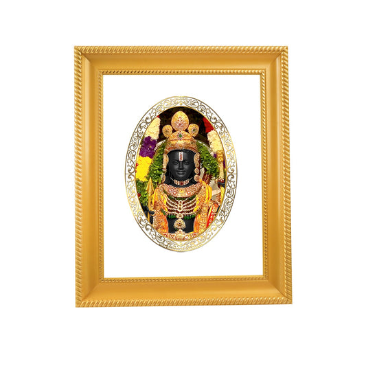 Diviniti 24K Gold Plated Ram Lalla Photo Frame For Home Decor, Table Top, Wall Hanging, Puja & Gift (28 CM X 23 CM)