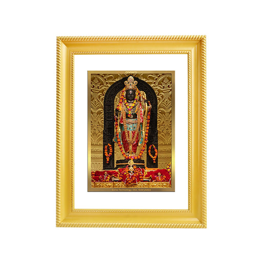 Diviniti 24K Gold Plated Ram Lalla Photo Frame For Home Decor Showpiece, Wall Decor, Table, Puja Room & Gift (32.5 CM X 25.5 CM)