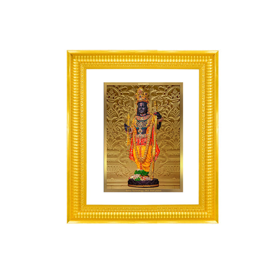 Diviniti 24K Gold Plated Ram Lalla Photo Frame For Home Decor, Wall Hanging Decor, Puja & Gift (44.4 CM X 37 CM)