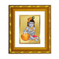 DIVINITI 24K Gold Plated Bal Gopal Photo Frame For Home Decor Showpiece, Wall Decor (15.0 X 13.0 CM)