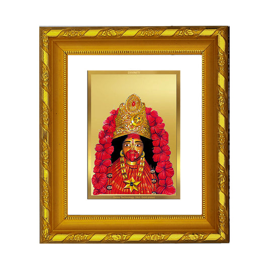 DIVINITI 24K Gold Plated Maa Tara Photo Frame For Home Decor Showpiece, TableTop (15.0 X 13.0 CM)