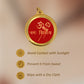 Diviniti 24K Gold Plated Shiva & Om Namah Shivay 22MM Double Sided Pendant For Men, Women & Kids