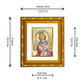 DIVINITI 24K Gold Plated Vishnu Ji Photo Frame For Home Wall Decor, Luxury Gift, Puja (15.0 X 13.0 CM)