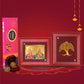 Diviniti Diwali Festival Combo Pack Of 24K Gold Plated Laxmi Ganesha and Tree of Life Photo Frame With 24K Gold Plated Laxmi Ganesha Coins & OMG Rose Incense Sticks For Deepawali Pooja