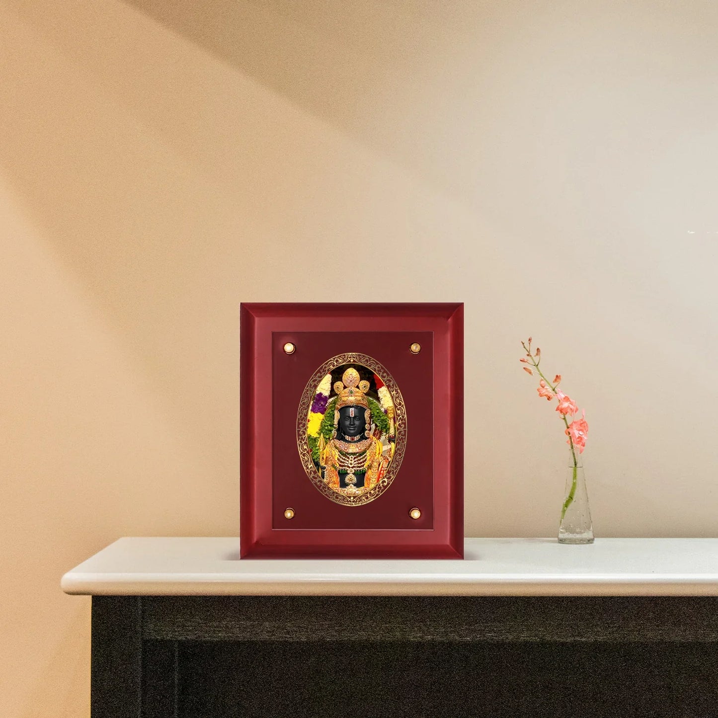 Diviniti 24K Gold Plated MDF Photo Frame For Home Decor, Table Tops, Puja Room, Gift