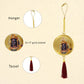 Diviniti 24K Gold Plated Double Sided Ram Lalla & Jai Shri Ram Car Dangler