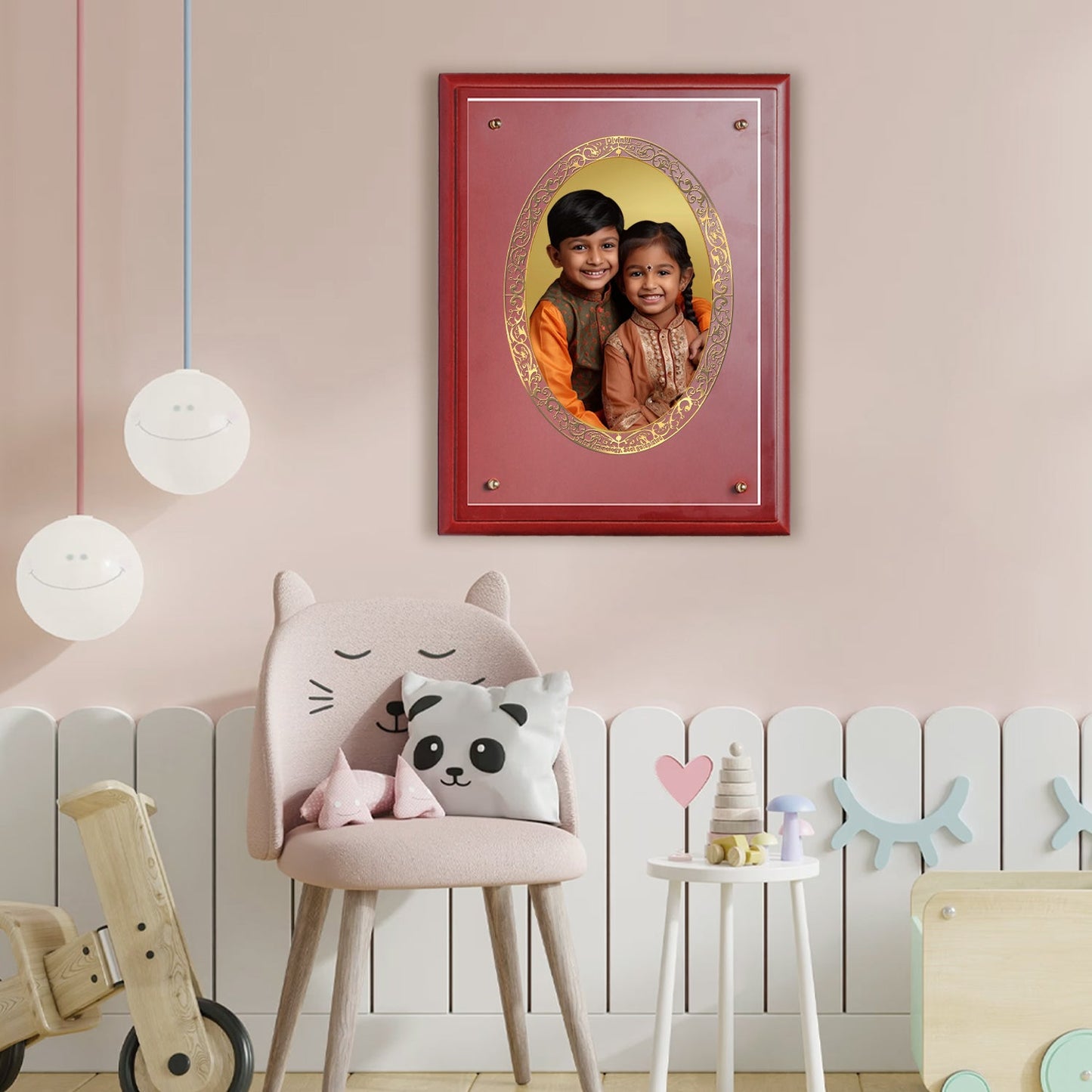 Diviniti Photo Frame With Customized Photo Printed on 24K Gold Plated Foil| Personalized Gift for Birthday, Marriage Anniversary & Celebration With Loved Ones| MDF Frame Size 3