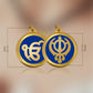 Diviniti 24K Gold Plated Khanda Sahib & Ek Onkar 22MM Double Sided Pendant For Men, Women & Kids