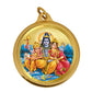 Diviniti 24K Double sided Gold Plated Pendant  SHIV PARIVAR & OM|18 MM Flip Coin (1 PCS)