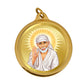 Diviniti 24K Double sided Gold Plated Pendant  SAI BABA & OM|18 MM Flip Coin (1 PCS)