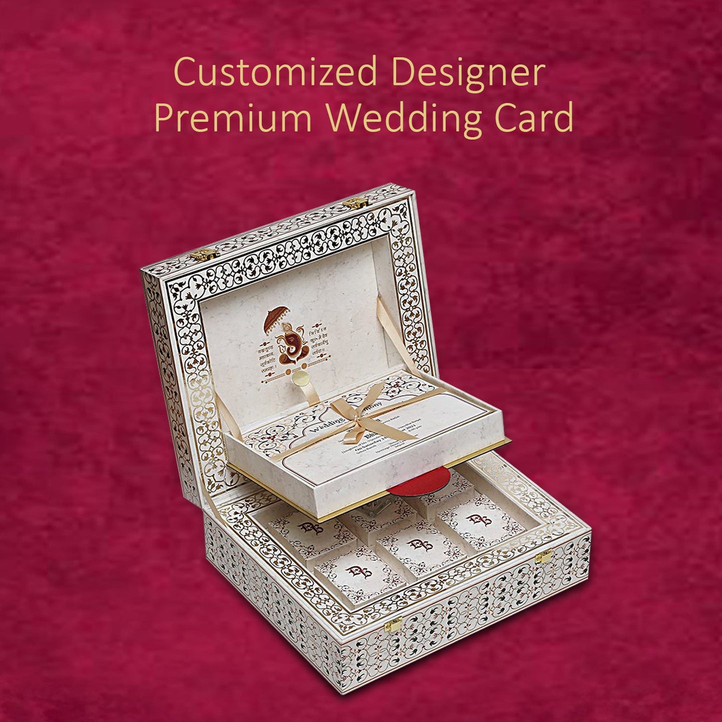 Diviniti Customized Designer Wedding Card Gift For Marriage Invitation