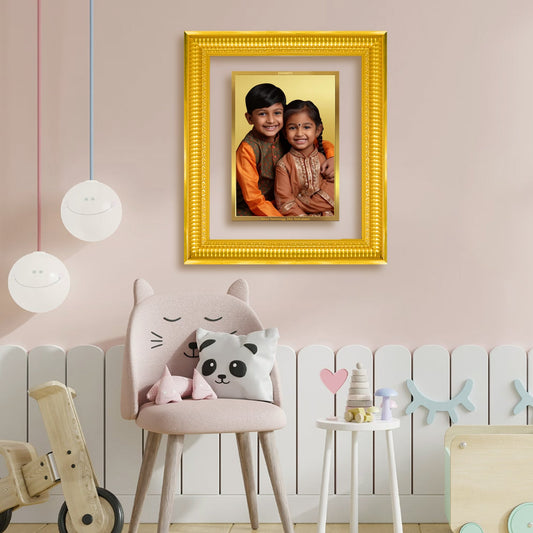 Diviniti Photo Frame With Customized Photo Printed on 24K Gold Plated Foil| Personalized Gift for Birthday, Marriage Anniversary & Celebration With Loved Ones|DG 022 Size 4