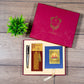 Diviniti Combo of 24K Gold Plated Note Book with Pen & 24K Gold Plated Bookmark For Wedding Gift