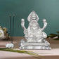 Diviniti 999 Silver Plated Lakshmi Mata Idol for Home Decor Showpiece (7.5X6CM)