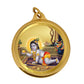 Diviniti 24K Double sided Gold Plated Pendant  RADHA KRISHNA & LADDU GOPAL|18 MM Flip Coin (1 PCS)