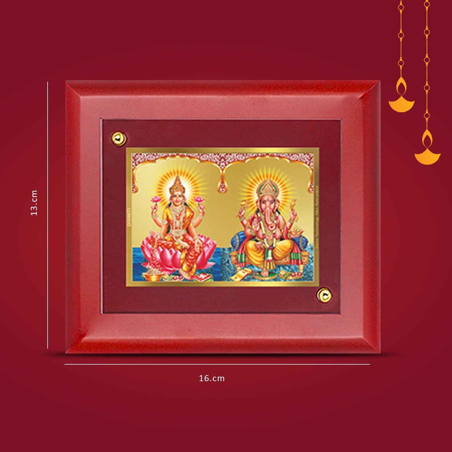 Diviniti Diwali Festival Combo Pack Of 24K Gold Plated Laxmi Ganesha and Tree of Life Photo Frame With 24K Gold Plated Laxmi Ganesha Coins & OMG Rose Incense Sticks For Deepawali Pooja