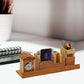 Customized MDF Pen Holder with Round Watch For Corporate Gifting