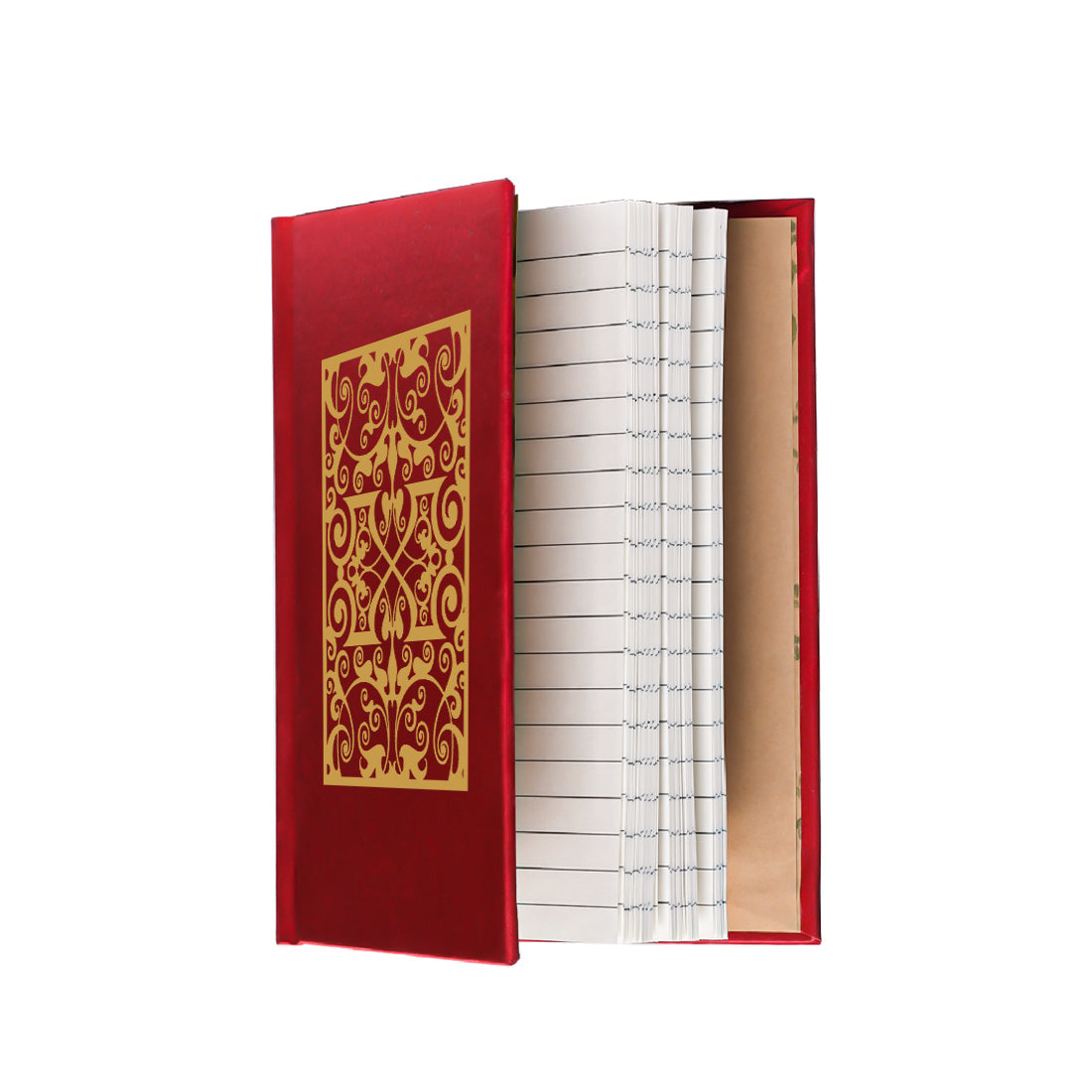 DIVINITI 24K Gold Plated Floral Notebook | Religious Diary Hardcover 17 x 13.5 cm | Journal Diary for Work, Travel, College |A Journal to Inspire and Empower Your Life| 100 Pages Red Color