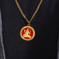 Diviniti 24K Gold Plated Shiva & Om Namah Shivay 22MM Double Sided Pendant For Men, Women & Kids